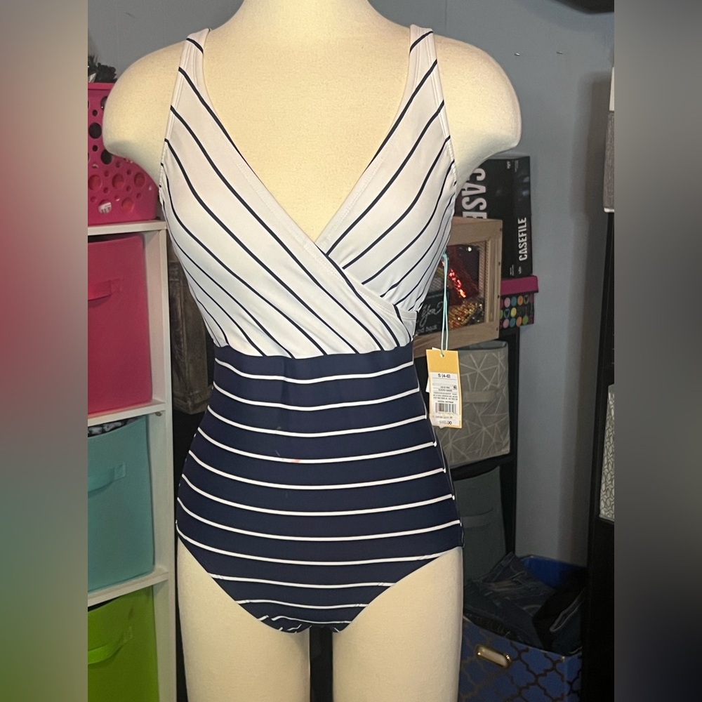 Striped One-Piece Swimsuit